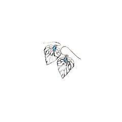 TOPAZ STERLING EARRINGS, Silver Blue Topaz Earrings, Silver Topaz Earrings
