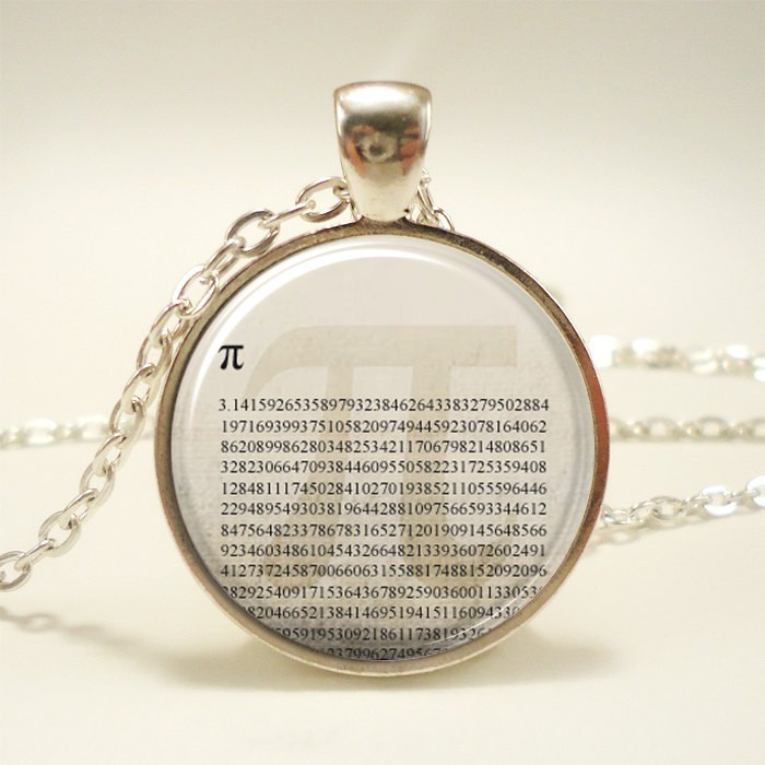 Pi Necklace, Mathematical Jewelry, Math Teacher Gift Pendant (1577S1IN)