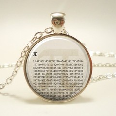 Pi Necklace, Mathematical Jewelry, Math Teacher Gift Pendant (1577S1IN)