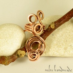 Thick Copper Wire Wrapped Ring Any Size Mba Handmade Artisan Jewelry
