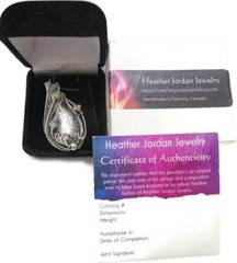 White Pearl Pendant with Ethiopian Opals, Wire-Wrapped in Sterling Silver
