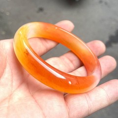 56-64mm Natural orange jade Jadeite Jade Bangle Bracelet Jewelry Healing
