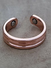 Solid Pure Copper Magnetic Ring Men Women Arthritis Adjustable Ring