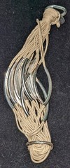 Gillian Julius Multi Tube Silver And Taupe String Bracelet