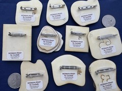 Vintage Jewelry Lot Lucinda Pin Not House Woman Golf Golfer Pin 10 Pc Whimsical