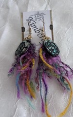 Handmade Kimberly Boho Artisan Statement Earrings fringe Dangle 3” Plus UNIQUE