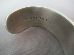NIB Salisbury Pewter November Cuff Bracelet – Flower Chrysanthemum – j4 beh