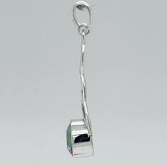 Faceted Oval MYSTIC TOPAZ Celtic Pendant – 925 STERLING SILVER Rainbow #3e
