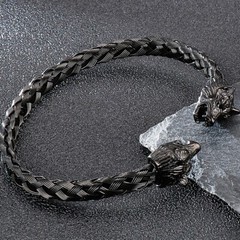 Wolves Of Odin Viking Bracelet | Norse Jewelry | Fenrir Wolf | Viking Jewelry