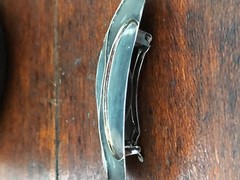 18K STERLING UNIQUE ORGANIC DESIGN MODERNIST HAIR PIN SIGNED
