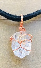 Genuine Herkimer #JN005 Diamond Pendant in Natural Tarnish Resistant Copper .5″