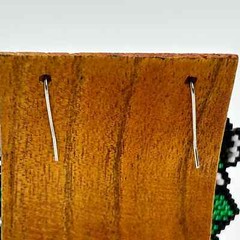Hand Beaded Delica Bead Earrings Frankenstein Surgical Steel Ear Wires