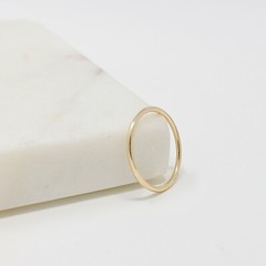 10k Solid Gold 1.3mm Stackable Ring, Simple Gold Ring, Yellow White Rose Rings