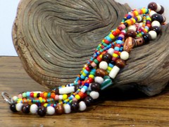 Bracelet Multi-colored tribal type beaded casual jewelry