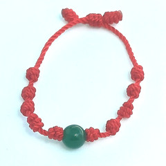 10 Knots Aventurine Baby bracelet for protection in Red string