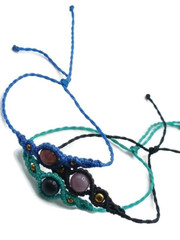 Handmade Macramé Bracelet with Natural Onyx and Brown Stone – Spiritual Amulet