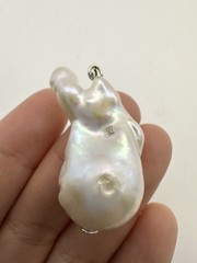 Natural Baroque Pearl Charm Pendant
