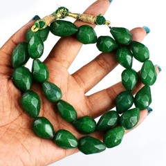 520.00 Cts Amazing Cut Green Emerald Beaded Best Necklace Jewelry VK 12 E568