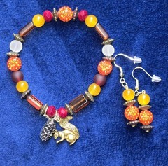 FALL Jewelry Bracelet & Earrings Set North Star Jewelry & More🍂Squirrel Charm