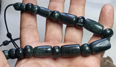 Guatemala green jade beads adjustable handmade necklace .