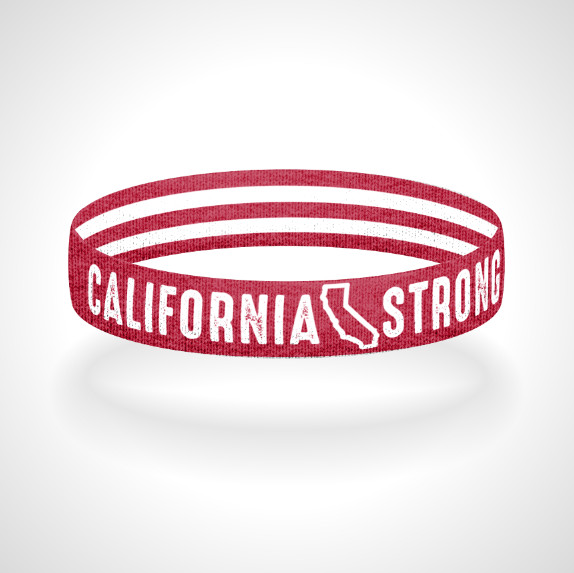 Reversible California Strong Wristband Bracelet Multiple Colors Available