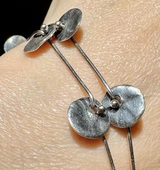 Intriguing Modernist Artisan Fine Silver Kinetic Bracelet, Artist Signed 9.8g