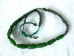 HEMP SURFER BOHO BEADED NECKLACE 24″ Unisex Beaded Macrame USA Seller New