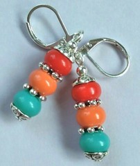 JADE ROUNDELS Summer colors earrings handcrafted SP U CHOOSE X3