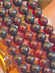 Amber Beaded Bracelet Natural Blood Amber Stretchy Bracelet 5mm