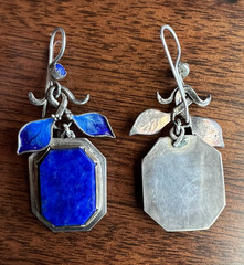 Musi Hunt Enameled Lapis Lazuli Earrings