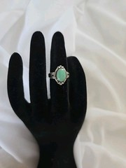 Vintage Bell Trading Post Ring Turquoise Sterling Silver Size 5.5