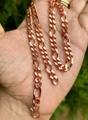 18 inch Pure Copper FIGARO Chain Necklace, Healing Copper Jewelry, Spiritual