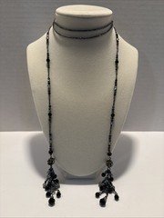 Handcrafted Artisan Wrap Around Rhinestone Beaded Necklace