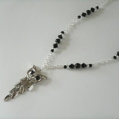 Owl Gothic Victorian Art Deco Renaissance Medieval Halloween Goth Necklace