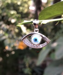 925 Silver Evil Eye Protection Pendant Amulet Nazariya Mother of Pearl Jewelry10