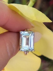 CLEARANCE – Gorgeous E-W Aquamarine Ring – Size 6.5