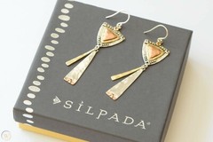 Silpada 925 Sterling Silver Brass Copper Earrings W3378