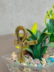 Ankh Key Of Life Adjustable Ring , Egyptian Gift , Egyptian Revival Jewelry