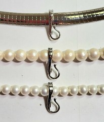 NEW 9x23mm INTERCHANGEABLE Pendant Hanger SLIDE Pearl Enhancer Stainless Steel