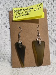 925 Sterling Silver Sea Glass Earrings With Choice Of Closures HYPOALLERGIC