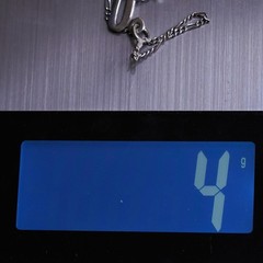 16″ 2mm, Vintage Sterling silver necklace, 925 figaro chain Hebrew word pendant