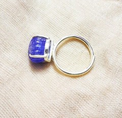 Natural Melon Tanzanite Gemstone 925 Sterling Ring Valentine’s/ Anniversary Gift