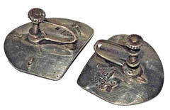 L C MEXICO STERLING SILVER STUDIO ARTISAN MID CENTURY MODERN FIGURE EARRINGS