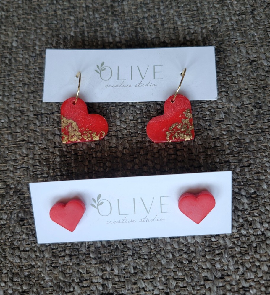 (2-Pack) 💘Valentine’s Day earrings💘 handcrafted by Olive Creative Studio