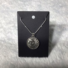 Handmade Celestial Pendant Necklace 20” Sterling Silver Snake Chain
