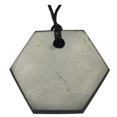 Shungite Emf Protection Necklace EMF Jewelry Pendant Hexagon