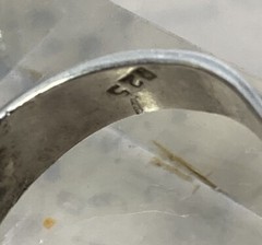 Handmade 925 Sterling Silver Gray Moonstone Cabochon RING Sz6.75 Adjustable 3.7g