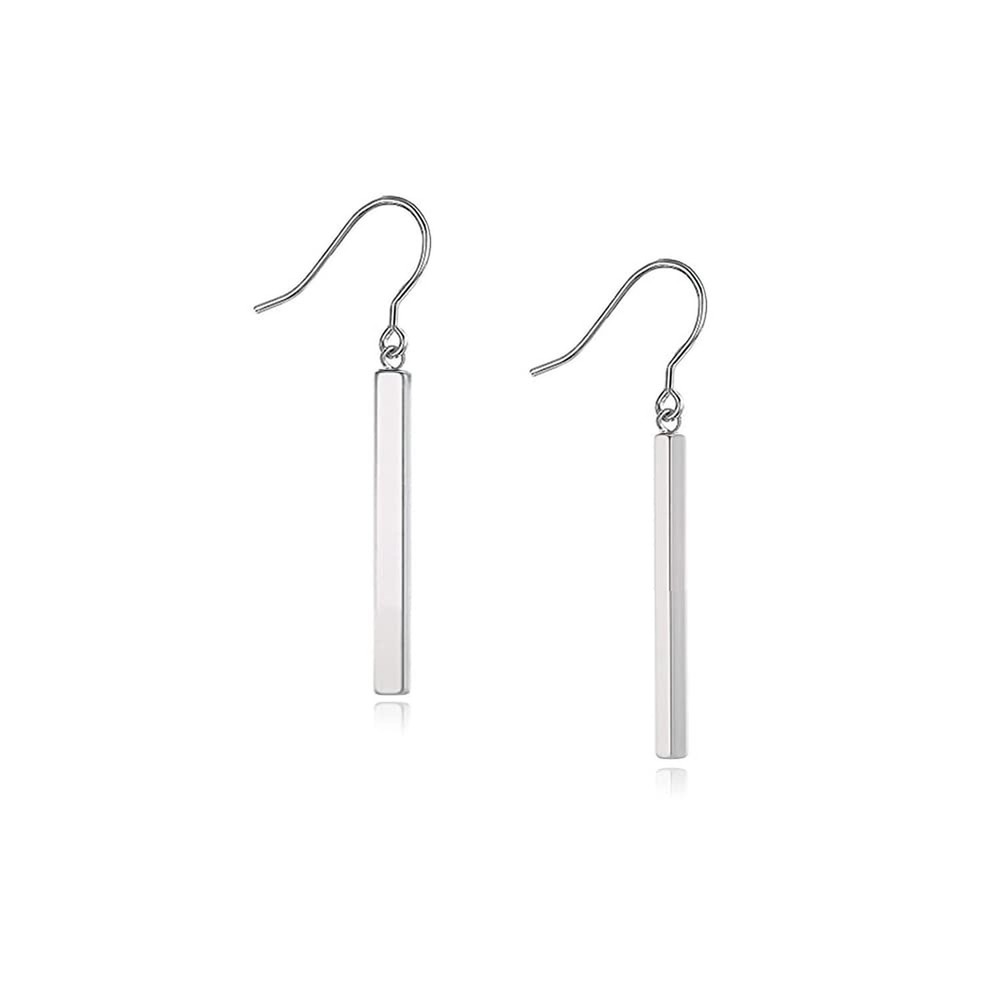 Limerencia Pure Titanium Vertical Bar Dangle Earrings,Lightweight Drop Earrin…