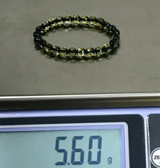 AMBER BRACELET Gift Round Beads Faceted Baltic Amber Jewelry Elastic 5,6g 9452