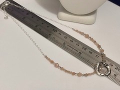 NWB Silpada Sterling Silver STAY NEUTRAL Moonstone Sunstone Necklace 16”+ N6307